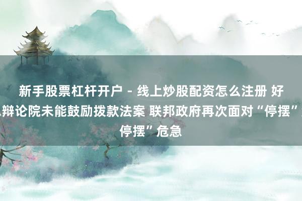 新手股票杠杆开户 - 线上炒股配资怎么注册 好意思辩论院未能鼓励拨款法案 联邦政府再次面对“停摆”危急