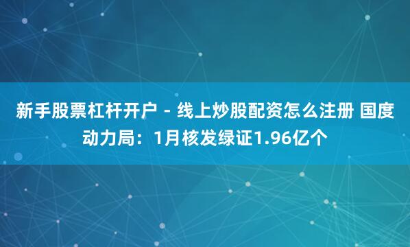 新手股票杠杆开户 - 线上炒股配资怎么注册 国度动力局：1月核发绿证1.96亿个