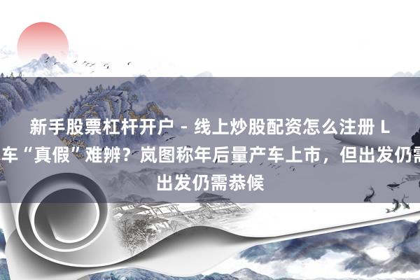 新手股票杠杆开户 - 线上炒股配资怎么注册 L3级汽车“真假”难辨？岚图称年后量产车上市，但出发仍需恭候
