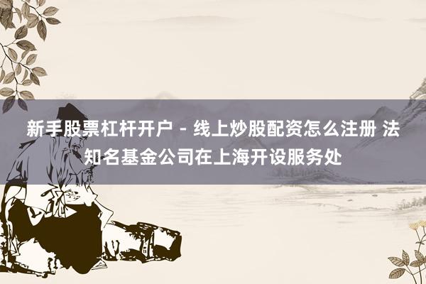 新手股票杠杆开户 - 线上炒股配资怎么注册 法知名基金公司在上海开设服务处