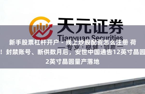 新手股票杠杆开户 - 线上炒股配资怎么注册 荷兰有点急！封禁账号、断供数月后，安世中国通告12英寸晶圆量产落地
